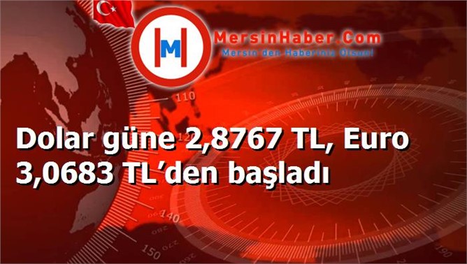 Dolar güne 2,8767 TL, Euro 3,0683 TL’den başladı