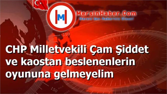 CHP Milletvekili Çam Şiddet ve kaostan beslenenlerin oyununa gelmeyelim