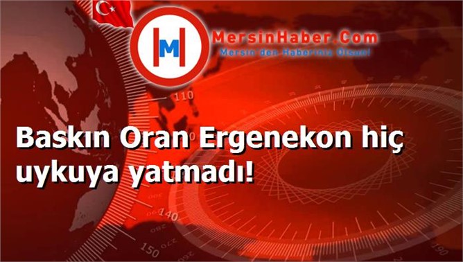 Baskın Oran Ergenekon hiç uykuya yatmadı!