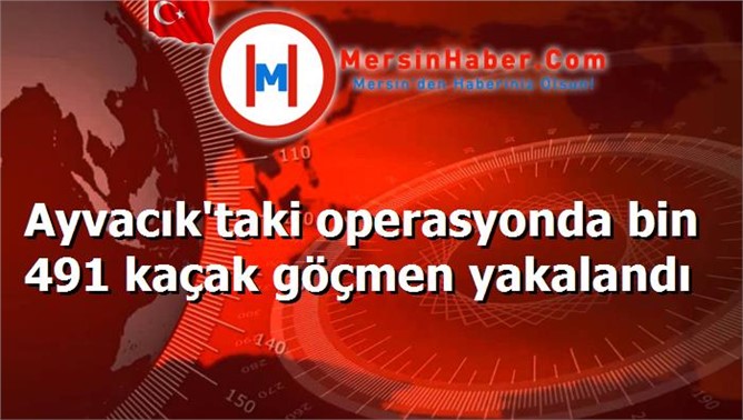 Ayvacık'taki operasyonda bin 491 kaçak göçmen yakalandı