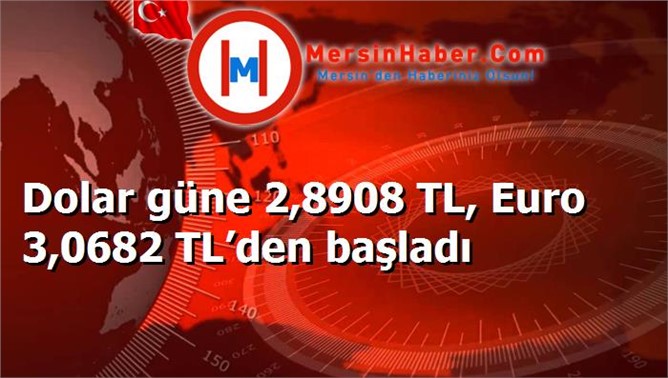 Dolar güne 2,8908 TL, Euro 3,0682 TL’den başladı