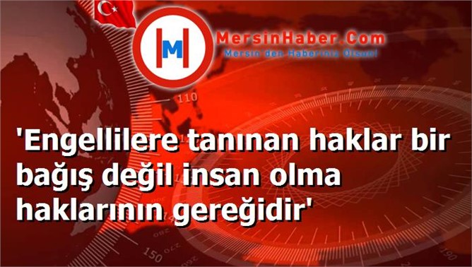 'Engellilere tanınan haklar bir bağış değil insan olma haklarının gereğidir'