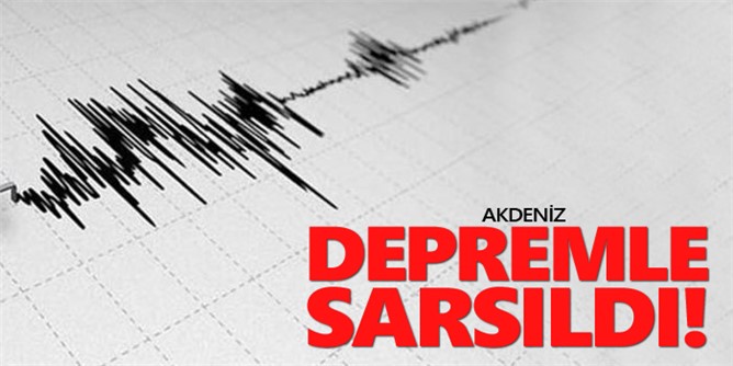 Akdeniz'de deprem