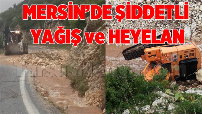 Çamlıyayla-Tarsus Karayolunda heyelan  