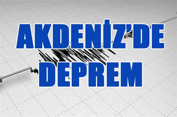 Akdeniz'de Deprem, Akdeniz Depremi 3.8