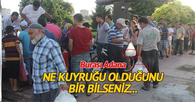 Adana'da Kar Kuyruğu, Sıcaklıktan Bunalan Adanalılar Kar Kuyruğuna Girdi