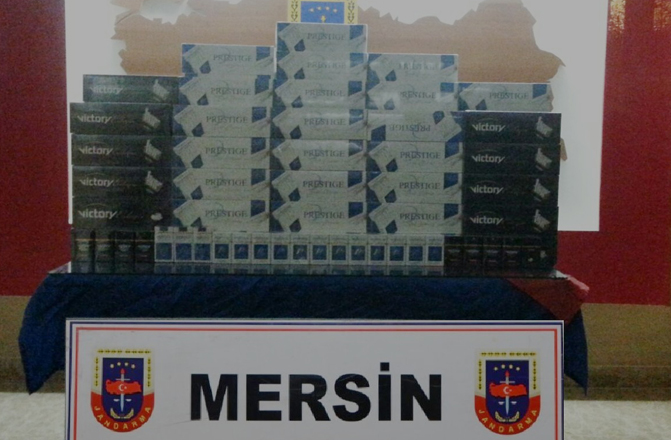 Erdemli Tömük Arpaçbahşiş'te Jandarma'dan Kaçak Sigara Operasyonu