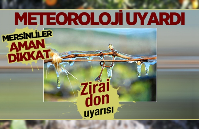 Mersin'de Don Uyarısı