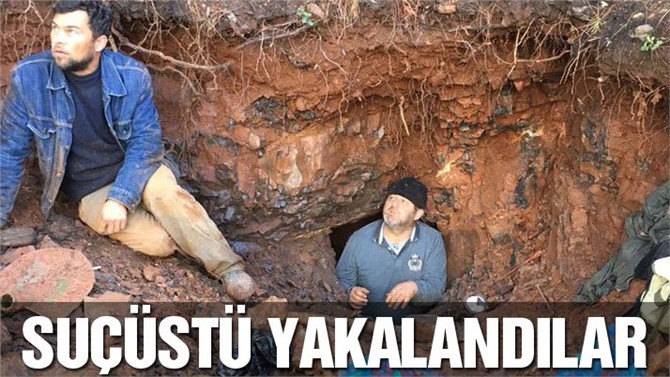 Kaçak kazıya suç üstü