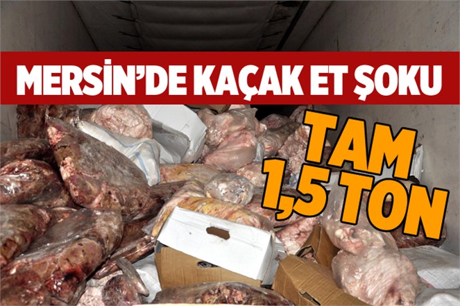 Mersin'de 1.5 Ton Kaçak Et Ele Geçirildi