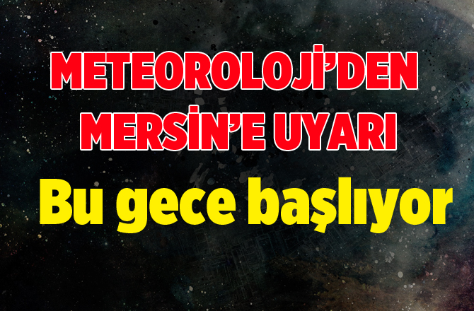 Meteorolojiden Mersin İçin 3 Günlük Don Uyarısı