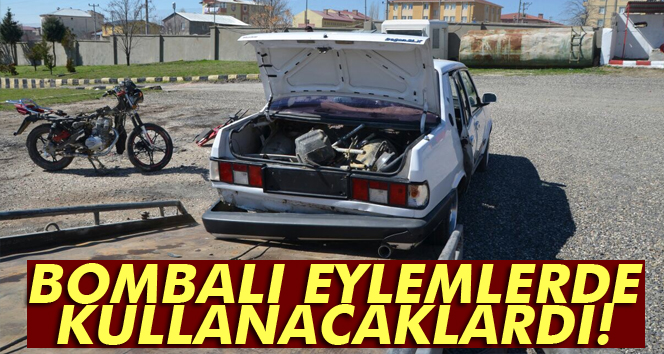  Bombalı eylemlerde kullanılacak 1 otomobil, 4 motosiklet yakalandı