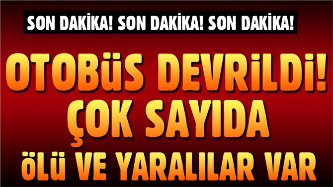 Marmaris'te tur otobüsü devrildi