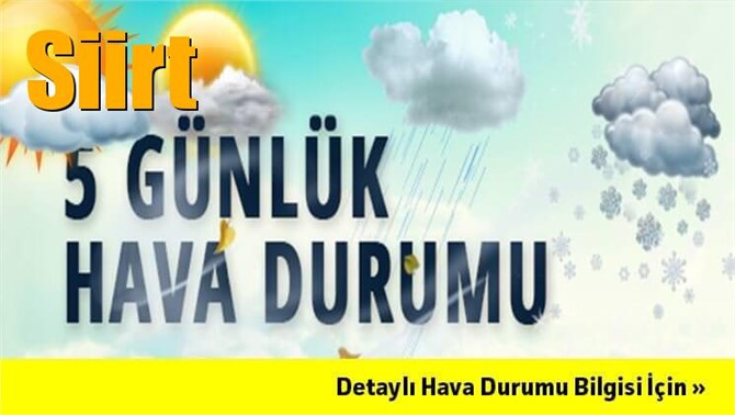 Siirt Hava Durumu