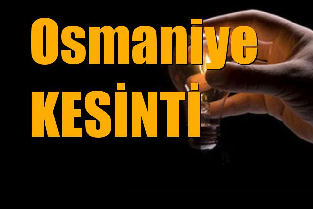Osmaniye Elektrik Kesintisi