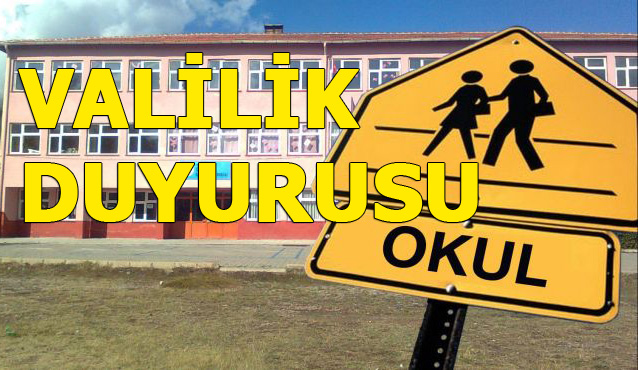 Valilik Duyurusu, Mersin'de Okullar Tatil Değil