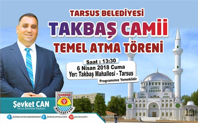 Tarsus Tekbaş Camii'nin Temeli Atılıyor