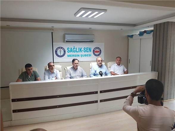 Sağlık-Sen Mersin Şubesinden Şiddet Olayına İlişkin Basın Açıklaması Geldi