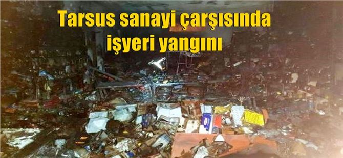 Tarsus Sanayi Sitesinde Bir Yedek Parça Dükkanın Yangın Çıktı