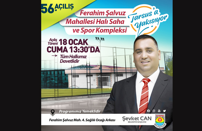 Ferahim Şalvuz Mahallesi Halı Saha ve Spor Kompleksi 18 Ocak Cuma Günü Açılıyor