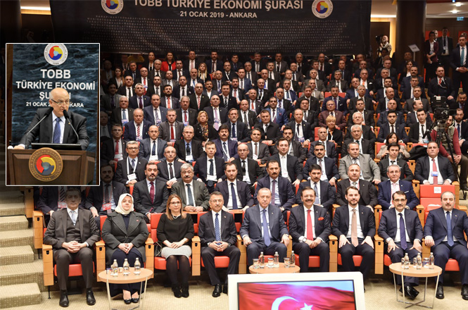 MTSO Yönetim Kurulu Başkanı Kızıltan ve Meclis Başkanı İzol Türkiye Ekonomi Şurasında