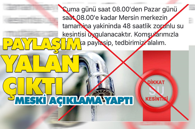 Su Kesintisi Yalanı, MESKİ’den Su Kesintisi İle İlgili Haberlere Yalanlama