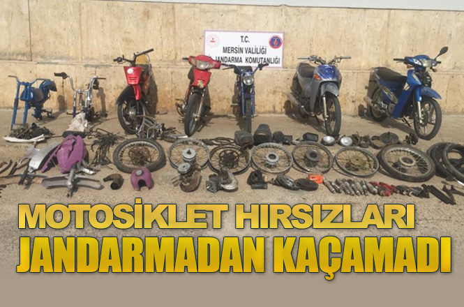 Mersin Silifke'de Jandarma Motosiklet Hırsızlarını Yakaladı