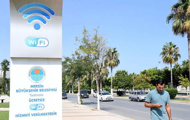 Mersin Sahil Boyu Ücretsiz Wi-fi, Mersin Sahilleri Ücretsiz ve Kesintisiz İnternetle Buluşuyor