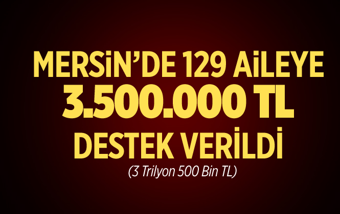 Mersin’de 129 Aileye Orköy Kapsamında 3 Milyon 500 Bin Tl Destek Verildi