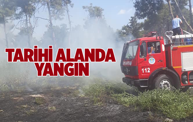 Tarsus’ta Tarihi Gözlükle Hüyüğün’de Yangın