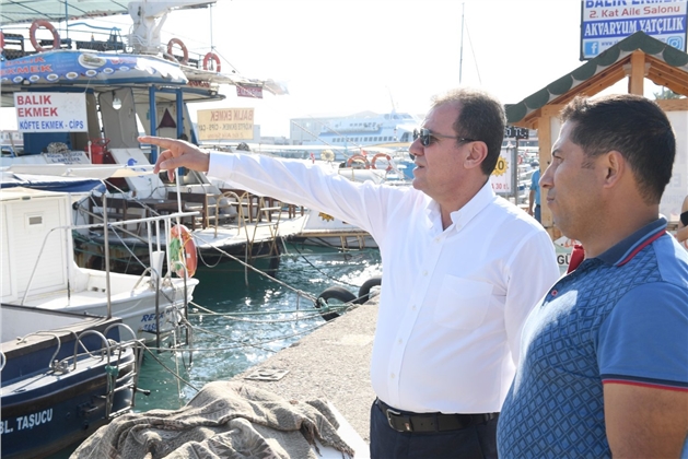 Başkan Seçer, Taşucu Limanı’nda İncelemelerde Bulundu