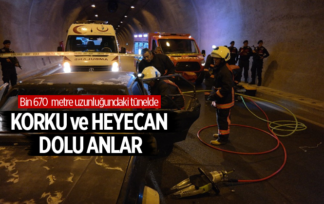 Mersin Boğsak Tünelinde Trafik Kazası Tatbikatı