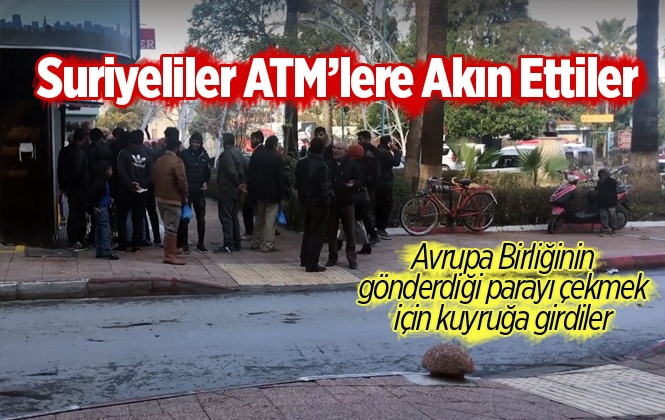 Mersin'de Suriyelilerin ATM Kuyruğu