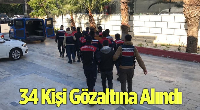 Mersin'de Uyuşturucu Operasyonunda 34 Kişi Gözaltına Alındı