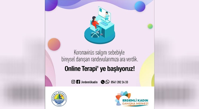 Erdemli Belediyesi Kadın Danışma Merkezi "Online Terapi" Başlatıyor