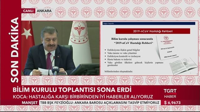 Bakan Koca, Bilim Kurulu Toplantısı Sonrası Açıklama Yapıyor