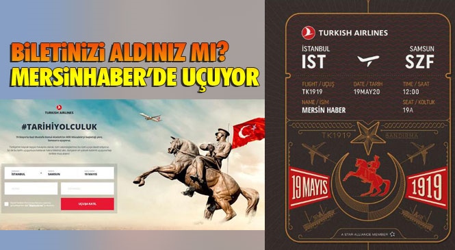 THY Biletini Al! Türk Hava Yolları 19 Mayıs Atatürk'ü Anma, Gençlik ve Spor Bayramı'na Özel Samsun'a Tarihi Bir Uçuş Gerçekleştirecek! 23 Nisan'da Gökyüzüne Ay Yıldız İzini Bırakmıştı