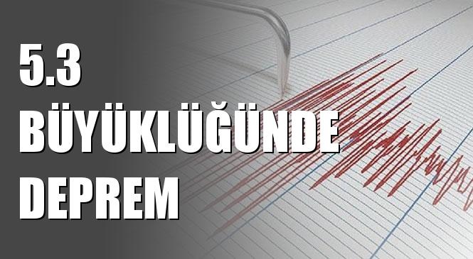 Merkez Üssü Çayköy - Pütürge (Malatya) Olan 5.3 Büyüklüğünde Deprem Meydana Geldi
