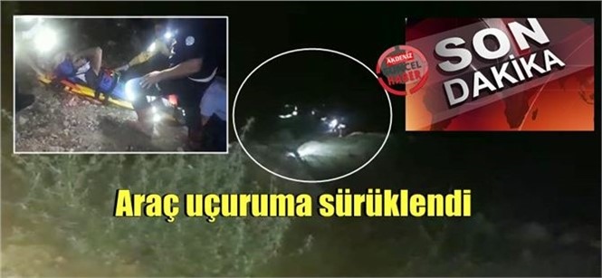 Gece Yarısı Kaza! Mersin Tarsus’ta Otomobil Uçuruma Sürüklendi: 3 Yaralı
