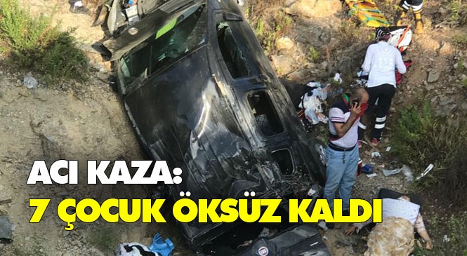 Antalya'dan Mardin'e Giden Kamyonet Şarampole Yuvarlandı! Mersin Anamur’daki Kazada Anne Öldü Baba ve 7 Çocuk Yaralandı
