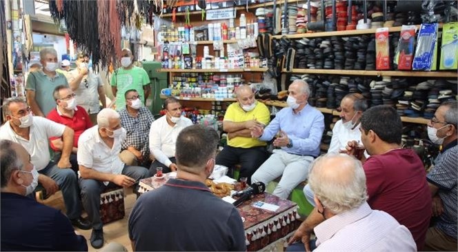 Akdeniz Belediye Başkanı Gültak; Tarihi Zafer Çarşısı Esnafını Ziyaret Etti