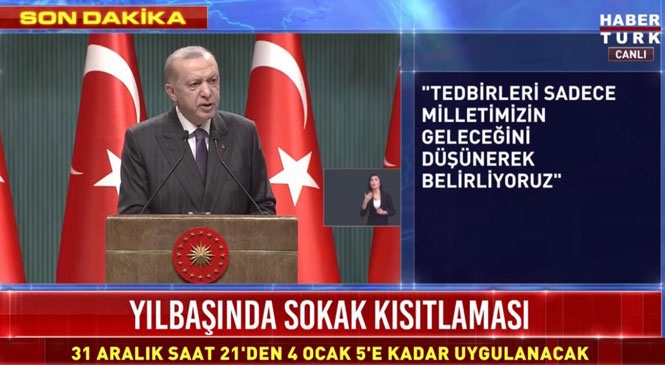 Mersin Dahil Tüm İllerde Yılbaşında 4 Günlük Kesintisiz Sokağa Çıkma Kısıtlaması