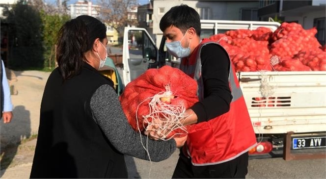 Yenişehir Belediyesi Vatandaşa 150 Ton Soğan Dağıttı
