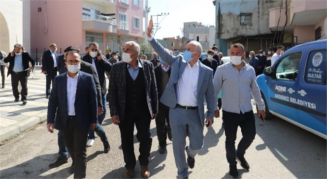 Akdeniz Belediye Başkanı Gültak, Yeşilçimen Mahallesini Ziyaret Etti