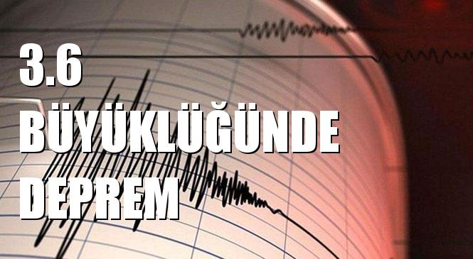 Merkez Üssü KELER-MENDERES (İzmir) olan 3.6 Büyüklüğünde Deprem Meydana Geldi