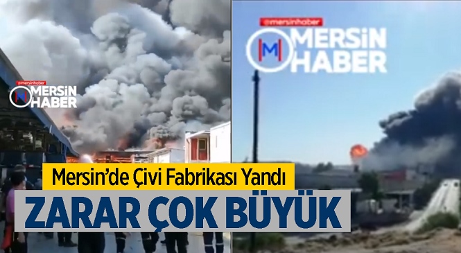 Mersin Tarsus Organize Sanayi Bölgesinde Çivi Üretim Faaliyeti Yapan Sertel Fabrikasında Çıkan Yangın Büyük Maddi Hasara Neden Oldu