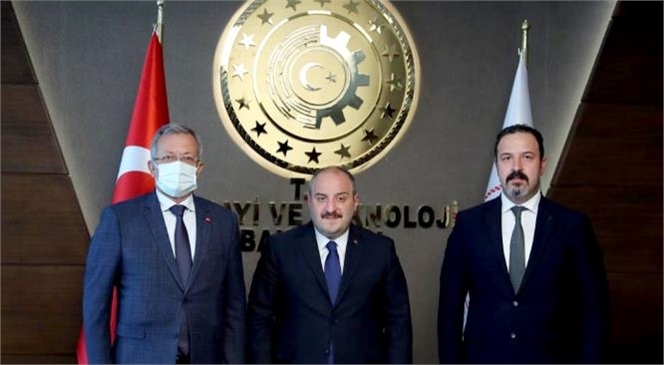 Mersin Tarsus Organize Sanayi Bölgesi Başkanı Sabri Tekli, Sanayi ve Teknoloji Bakanı Mustafa Varank’ı Makamında Ziyaret Etti