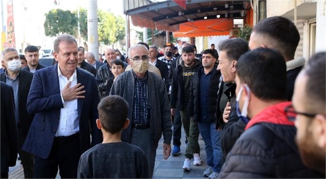 Mersin Büyükşehir Belediye Başkanı Vahap Seçer, Şevket Sümer’de Teşekkür Pankartı İle Karşılandı