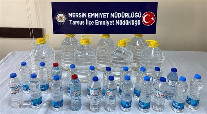 Tarsus’ta 50 Litre Kaçak İçki Ele Geçirildi