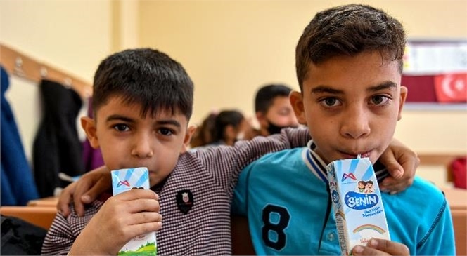 İlkokul Çocukları Mersin Büyükşehir’in Sütleriyle Büyüyor